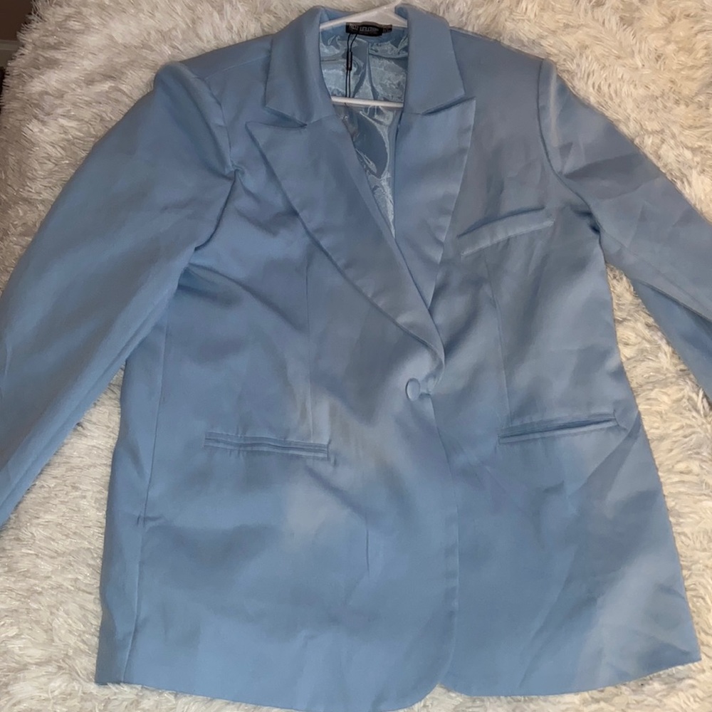 light blue blazer from PrettyLittleThing, Never worn